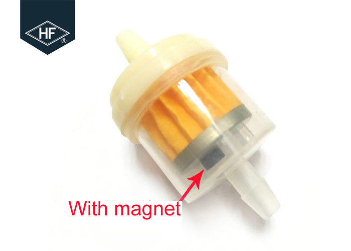 Scooter Mower Motorcycle Fuel Filter , Universal Plastic High Flow Fuel Filter With Magnetic